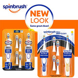 Spinbrush Pro+ Deep Clean Value Pack, Battery Toothbrush for Adults, 2 Brushes & 4 Replacement Heads