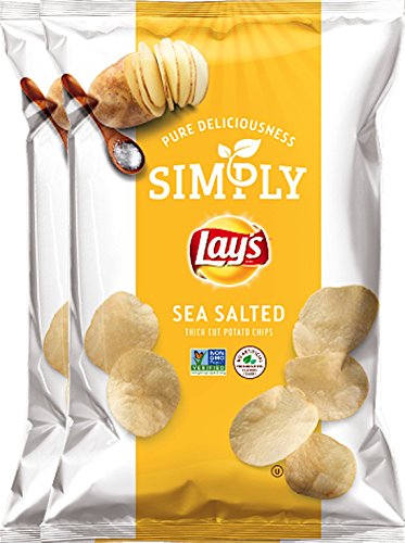 Simply LAY'S® Sea Salted Thick Cut Non GMO Gluten Free Potato Chips 8.5 Oz (2)