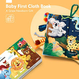 hahaland Baby Books 0-6 Months,Infant Tummy Time Toy High Contrast Sensory Baby Toys 6 to 12 Months Touch Feel Book Gift Christmas Stocking Stuffers for Boy Girl 0-3 Months Book Early Learning Toy