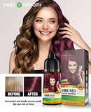 Herbishh Hair Color Shampoo for Gray Hair – Magic Hair Dye Shampoo – Colors Hair in Minutes–Long Lasting–500 Ml–3-In-1 Hair Color–Ammonia-Free | Herbishh (Wine Red)