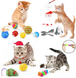 2024 Cat Advent Calendar 2024 Christmas Countdown Calendar for Kitten Toys 24 PCS Cat Feather Teaser and Ball Bells 24 Days Xmas Countdown Gifts for Kitten for Cat Lovers