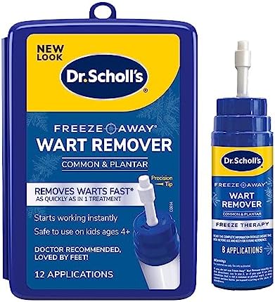 Dr. Scholl's Freeze Away® WART Remover, 12 Applications // Doctor-Proven Freeze Therapy to Remove Common and Plantar Warts Fast, 12 Treatments