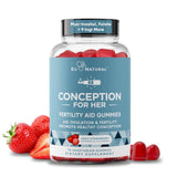 Conception for Her Fertility Gummies - Fertility Supplements for Women with Myo Inositol, Folate & More Essential Nutrients - Delicious Juicy Strawberry Hormone Balance Vitamins, 75 ct Gummies