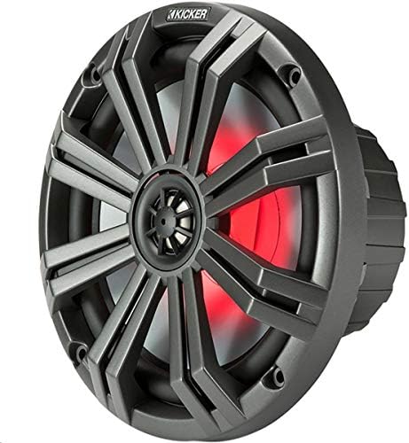 Pair Kicker 45KM84L 8" 600 Watt Marine Boat Waterproof Speakers w/LED's KM8