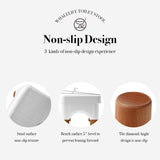 Toilet Stool,Poop Stool adult for Bathroom toilet stool squat adult (White, Beechwood Feet)