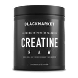 BLACKMARKET RAW Creatine - Workout Powder Drink Mix for Men & Women, Improve Muscle Size, Strength, Definition, Provides Rapid Absorption & Improves Performance, 300 Grams
