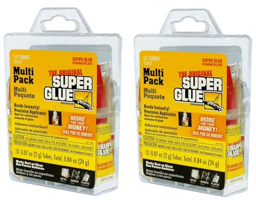 Super Glue 15187, Clear, 12 Count (Pack of 2)