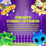 Cows vs Aliens Assortment B 12 Pack | Mystery Bags for Boys and for Girls | Surprise Alien and Cow Plush for Advent Calendar | Collectible Bean Toys | Soft Bean-Filled Plushies | 12pk Mystery B