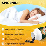 Liposomal Apigenin Supplements - Apigenin 550mg and Trans-Resveratrol 50mg, High Bioavailability Apigenin Capsules, Apigenina - Flavonoid Antioxidants, 120 Softgels (Pack of 2)
