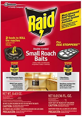Raid Double Control Small Roach Baits Plus Egg Stopper 0.63 Ounce (Pack of 1)