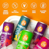 Turmeric Antioxidant Energy Drink by ZYN | 6 Pack | Pomegranate Cranberry | Low Calorie & No Added Sugar | Energy Turmeric Drinks for Inflammation Turmeric Drinks with Curcumin, Piperine, Vitamin C & Zinc | Plant-Based Formula