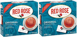 Red Rose Original Full Flavored Black Tea Specially Blended Strong Black Tea with 100 Tea Bags Per Box (Pack of 2) Contains Caffeine Brew Hot/Cold Original Black Tea