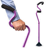 StrongArm Comfort Cane + Self Standing Lightweight Adjustable Walking Cane + Stabilizes Wrist & Provides Extra Support & Stability + Ergonomic Forearm Grip + Canes for Men & Women (Purple)