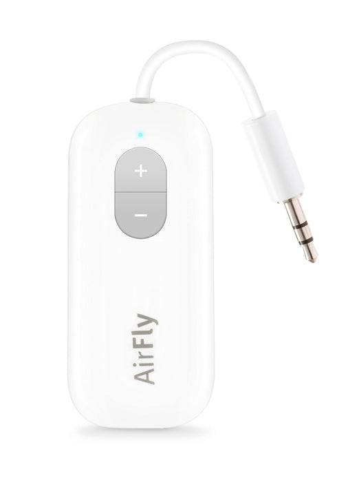 Twelve South AirFly SE | Bluetooth Wireless Transmitter/Adapter for AirPods/Wireless or Noise-Cancelling Headphones; use on Airplanes and Gym Equipment, 20+ hr Battery Life