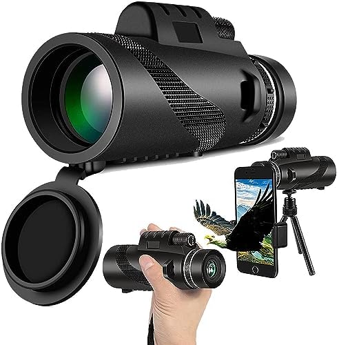 12X50 monocular Telescope, Compact Designed for Bird Watching, Hiking, 12x Magnification, Black