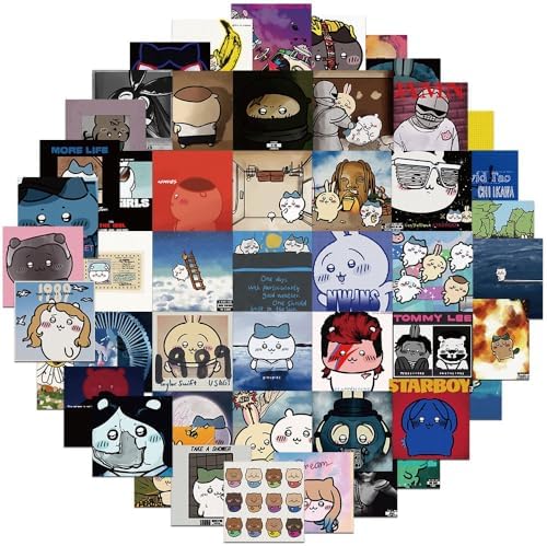 50pcs Kawaii Chikawa Stickers for Teens, Cute Japanese Cartoon Vinyl Stickers Waterproof Decals for Kids Phone Water Bottle Journal Guitar Skateboard