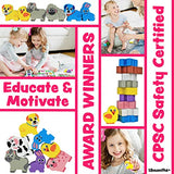 Potty Time Adventures Potty Training Chart by Lil ADVENTS - Farm Animals with 14 Wood Block Toy Prizes - Potty Training Advent Game - Wooden Block Toys, Reward Chart, Activity Board & Stickers