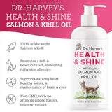 Dr. Harvey's Health & Shine Salmon and Krill Fish Oil for Dogs- Supports Healthy Heart, Brain, and Eyes (16 FL OZ)