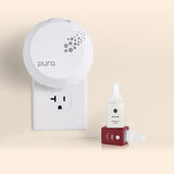 Capri Blue Tinsel & Spice Pura Smart Home Plug-in Diffuser Kit - 1 Pura V3 Aromatherapy Diffuser + 1 Capri Blue Volcano and 1 Tinsel & Spice Pura Fragrance Refill Vials - Fragrance Diffusers for Home