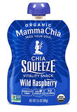 Mamma Chia Organic Vitality Squeeze Snack, Wild Raspberry, 3.5 Ounce (Pack of 16)