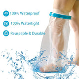 Tideshake - Non-Slip Waterproof Leg Cast Cover for Showering, Reusable Adult Short Leg Cast Protector, Cast Covers for Shower Leg, Cast Bag for Shower, Cast Cover for Showering Foot