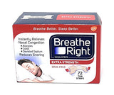 Breathe Right Extra Nasal Strips, 72 Count (Premium Pack)