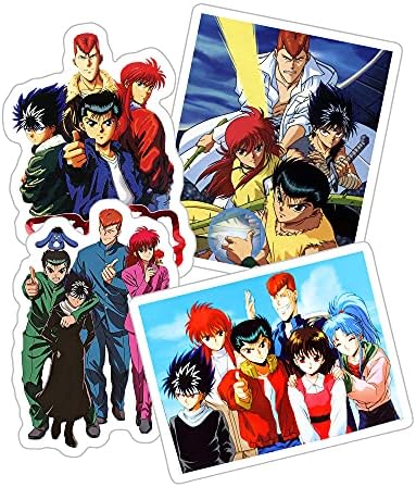 Yu Yu Hakusho Yusuke Hiei Urameshi Kazuma Kuwabara Kurama Characters Sticker for Phone, Laptop, Skateboard, Car
