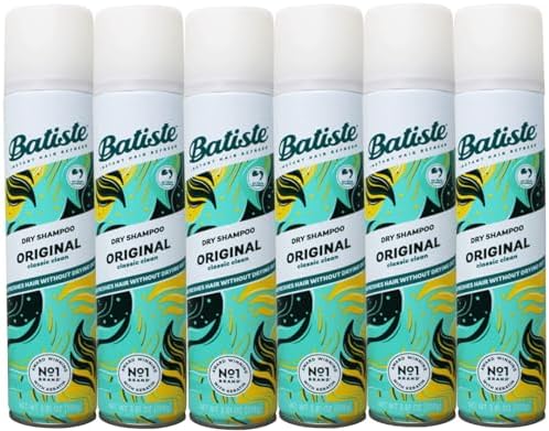Batiste Dry Shampoo, Original, Classic Clean, 3.81 oz (Pack of 6)