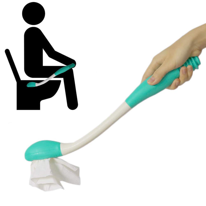 AMONFINE Toilet Aid Wiper Self Assist Bathroom Bottom Butt Wipe Helper Wand Long Reach Comfort Wipe Tool Paper Tissue for Pregnant After Surgery Seniors Arm Handicap Bariatric