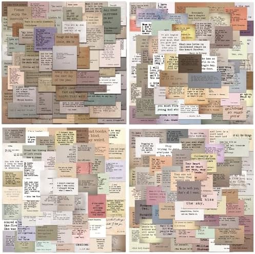 240PCS Vintage Inspirational Quotes Stickers - Style Different Famous Words, Encouragement, Typewriter Style Motivational Quotes for Students, Teachers, Planner, Journaling