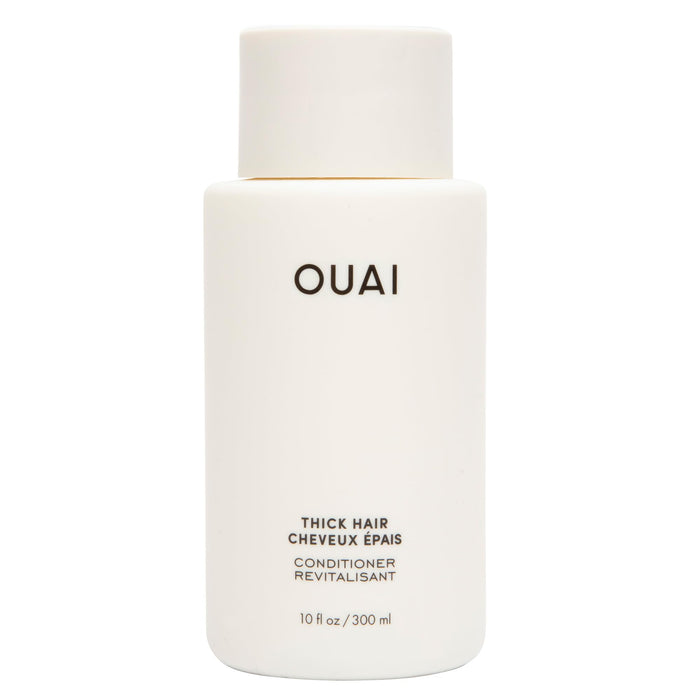 OUAI Thick Hair Conditioner - Moisturizing Conditioner for Dry, Frizzy Hair - Keratin, Marshmallow Root, Shea Butter and Avocado Oil - Paraben, Phthalate and Sulfate Free Hair Care - 10 oz