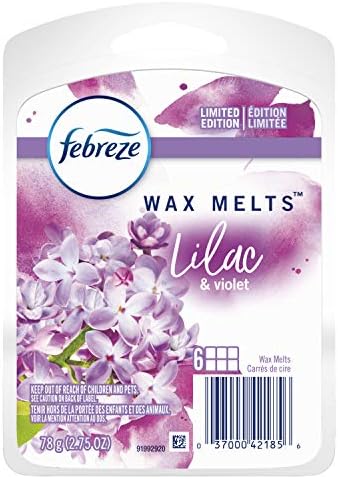 Febreze Odor-Eliminating Wax Melt Air Freshener Refills, Lilac & Violet