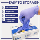 Klex Nitrile Exam Gloves - Medical Grade, Powder Free, Rubber Latex Free, Disposable Examination Grade Glove, Strong 3.5mil, Food Safe, Lavender L Large, 3 Box of 100, 300 Count