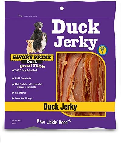 Savory Prime 401 Natural Duck Jerky Dog Treats, 16 Oz