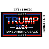 Jayus 3Ply 200D Donald Trump For President 2024 Flag 4x6 Outdoor Made in USA - Double Sided Take America Back (TAB) Trump 2024 Flags Banner with 2 Brass Grommets