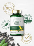Carlyle St John's Wort Capsules | 4800mg | 300 Count | Non-GMO & Gluten Free Supplement | Standardized Extract