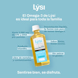 Lysi Omega-3 Fish Oil with Vitamins A, D, & E - Refreshing Mint Lemon Flavor