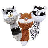 Zanies Funny Furry Fatty Pet Dog Toy, Squirrel