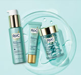 RoC Multi Correxion 1.5% Pure Hyaluronic Acid Anti Aging Daily Face Moisturizer with Broad Spectrum Sunscreen SPF 30 (1.7 oz) + RoC Retinol Wrinkle Smoothing Capsules (7 CT), Skin Care Routine