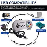 2 Pack USB Controller for SNES Retro Gaming, miadore SNES USB Classic Gamepad Joypad Gamestick for Windows PC MAC Linux Retropie Raspberry Pi 3