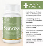 Oceangreen Organics Seaweed Kelp Supplements New Zealand | Premium - 100% Pure Organic & Natural - Multi-Nutrient & Thyroid Support Supplement - Natural Source of Iodine | 60 Vegetarian Capsules