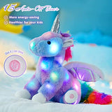 CozyWorld 16.5" Unicorn Light up Unicorn Stuffed Animal Glowing Soft Plush Toys Decor Birthday Christmas Children's Day Gifts for Toddlers Boys Girls Kids