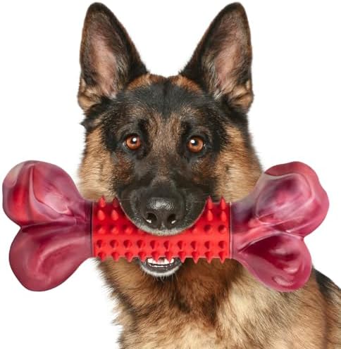 Apasiri Tough Dog Toys for Aggressive Chewers Large Breed, Dog Chew Toys for Aggressive Chewers, Nylon and Rubber, Large Dog Toys Outdoor Teething