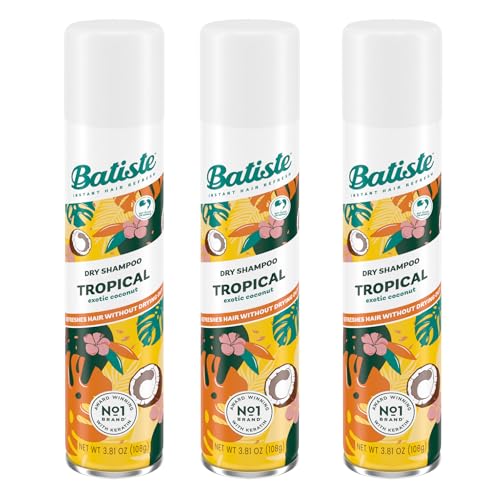 Batiste Tropical Dry Shampoo, Waterless Shampoo, 3.81oz 3 pack