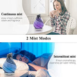 Essential Oil Diffuser Aromatherapy Diffuser - 100ml Art Glass Ultrasonic Cool Mist Aroma Oil Diffuser with Waterless Auto Shut-Off Protection & 7 Colors Night Light for Home Office Yoga SPA