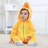 QIAONIUNIU Halloween Baby Duck Costumes Toddler Outfit Infants Cosplay Romper 2-6 Months