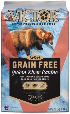 Victor Super Premium Dog Food – Grain Free Yukon River Canine – for Dogs of All Life Stages – High Protein Dry Dog Food for All Normally Active Dogs, 30 lb