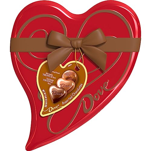 Dove Assorted Chocolate Hearts & Truffles, 5.82 oz Heart Tin