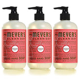 MRS. MEYER'S CLEAN DAY Hand Soap, Made with Essential Oils, Biodegradable Formula, Rhubarb, 12.5 Fl. Oz - Pack of 3