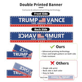 Probsin Trump Vance 2024 Banner 120" x 20" Decorations Take America Back President Trump Vice President Vance Yard Sign Party Supplies Backdrop Hanging Outdoor Gate Decor Fence Door Indoor Wall